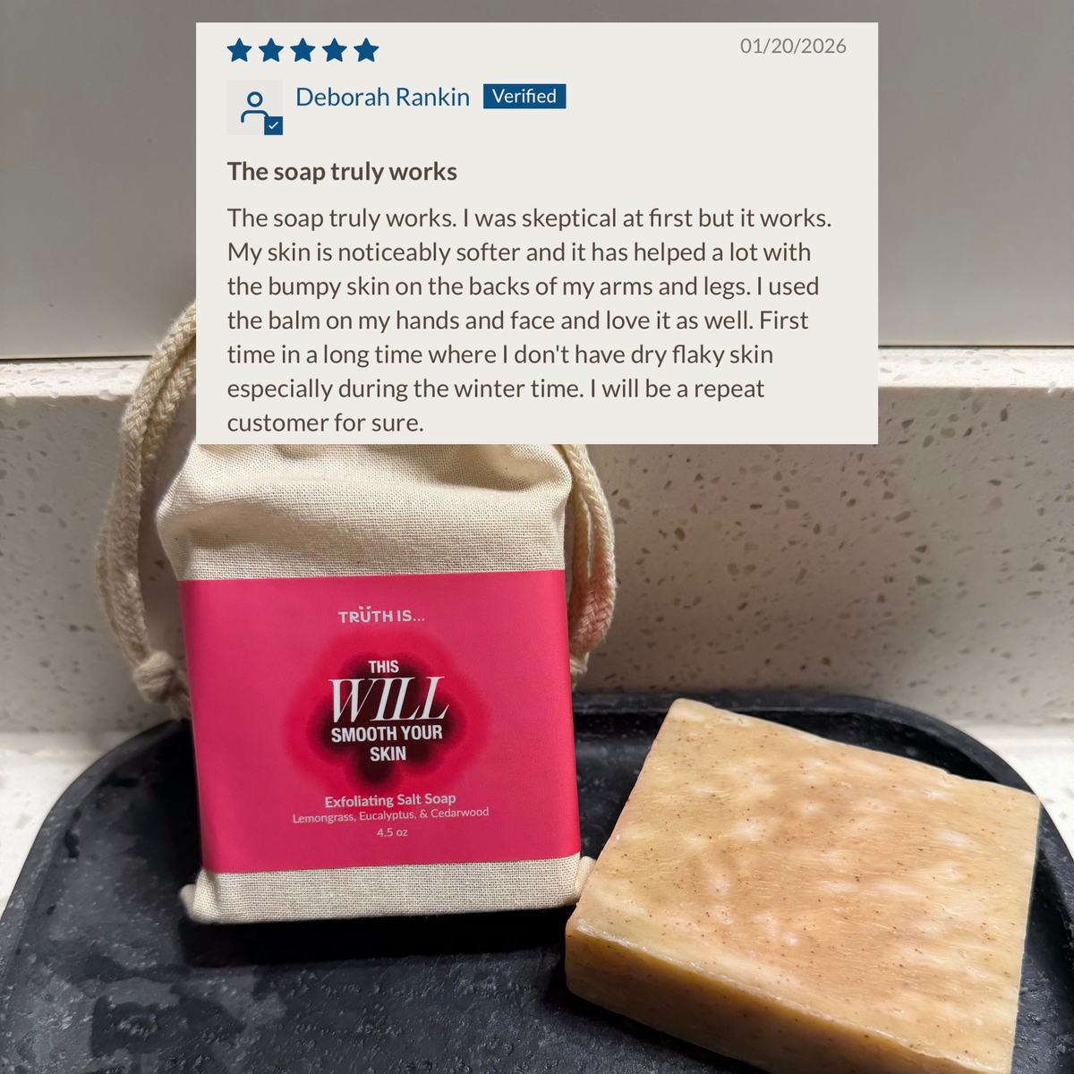 Smooth Your Skin Exfoliating Salt Soap